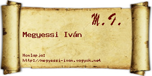 Megyessi Iván névjegykártya